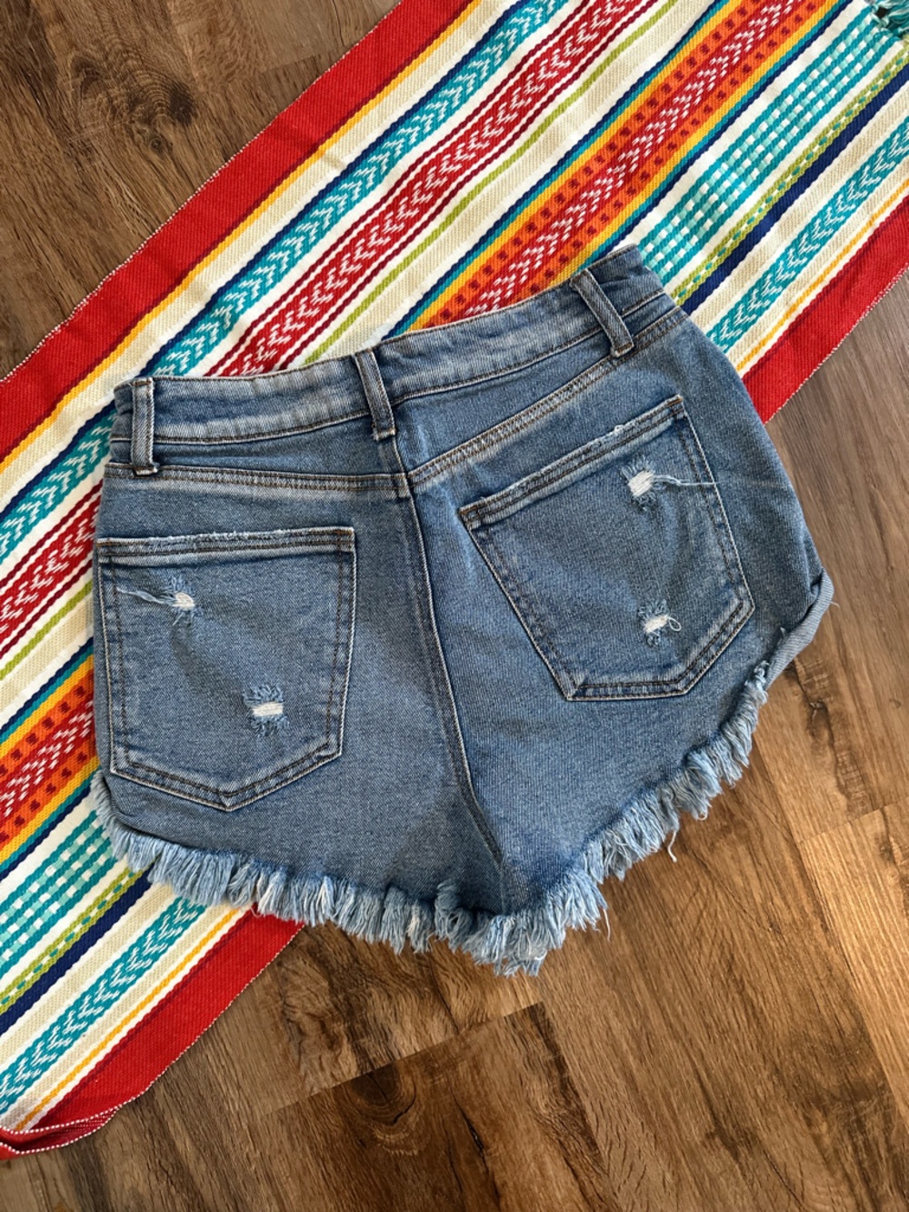 High Rise Distressed Jean Shorts ✨ - Picture 2 of 4